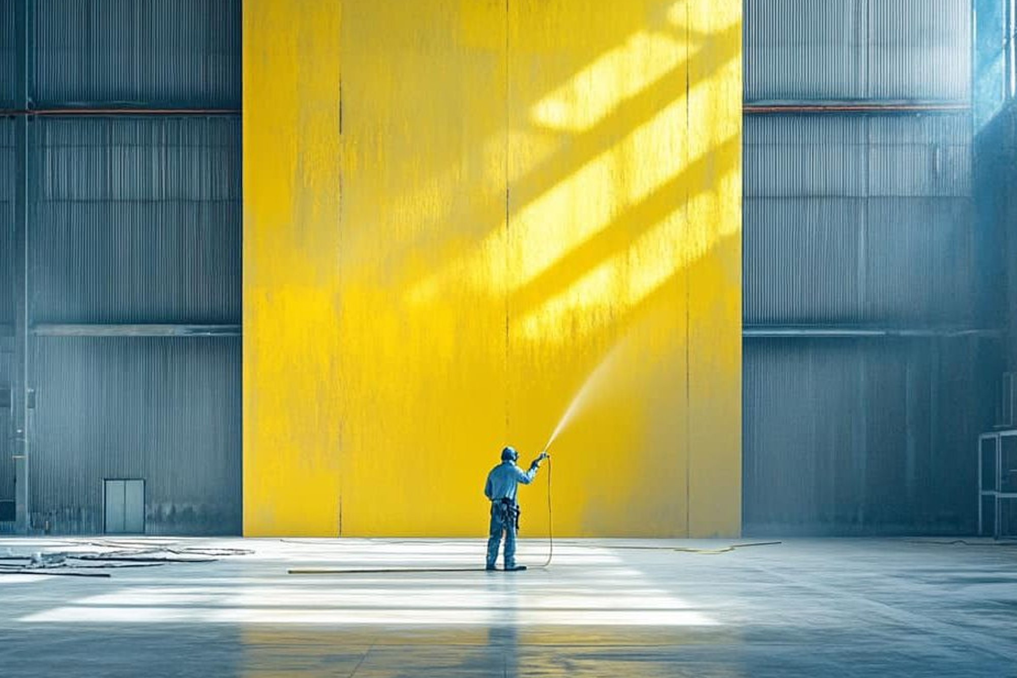 Revestimiento de pisos y recubrimiento de techos en almacén industrial con Incatools Perú