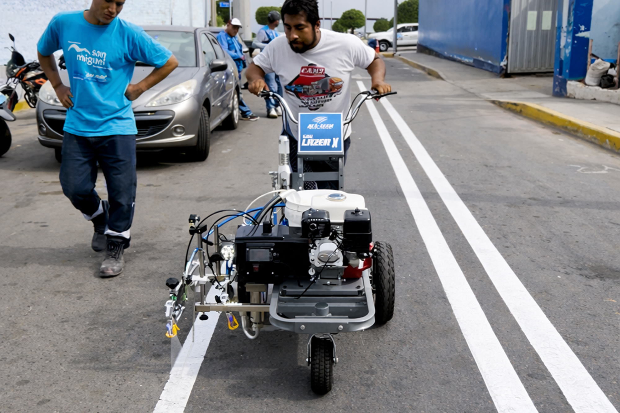 Señalización vial y demarcación urbana con equipo Incatools en Perú