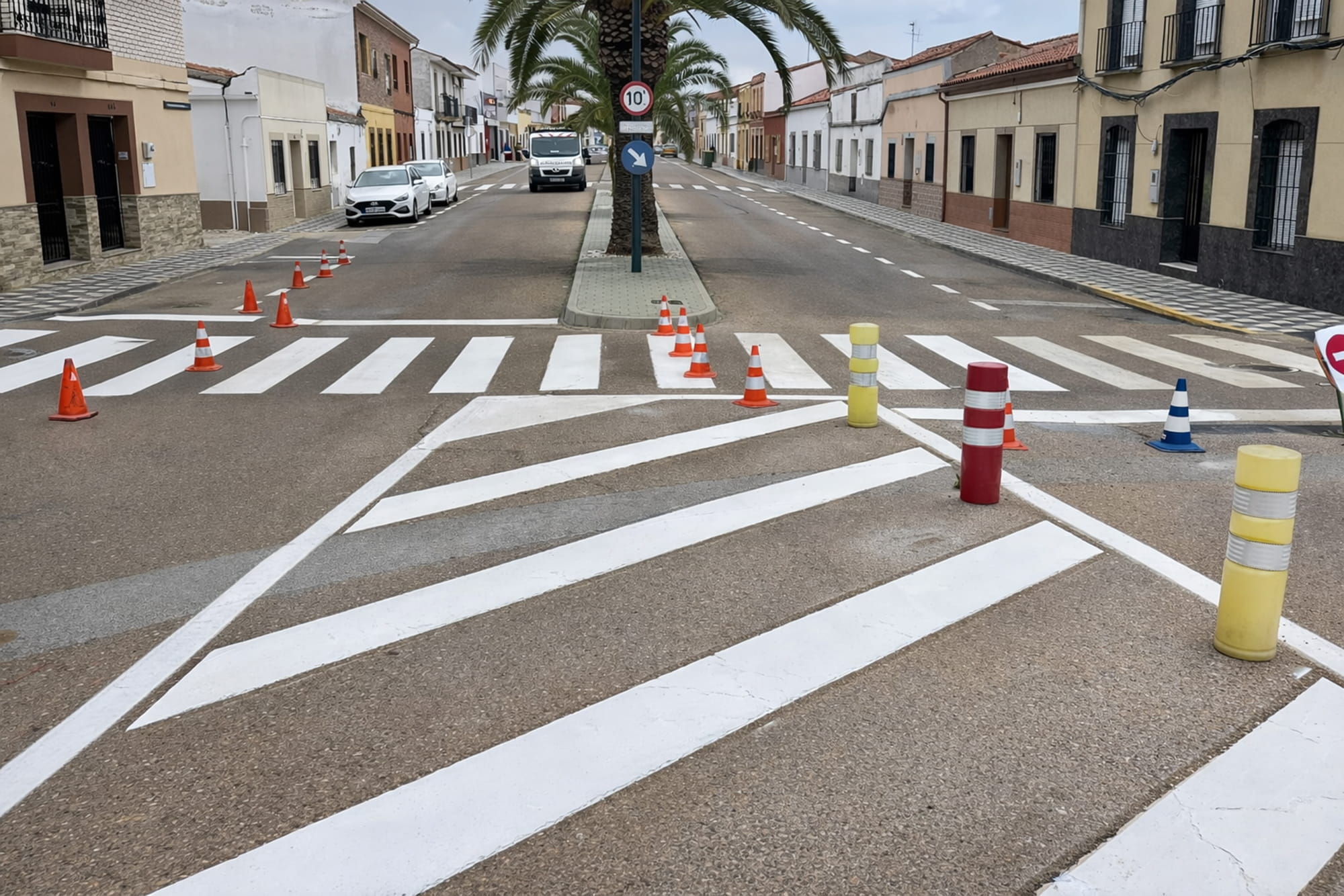 Pintura de vías urbanas