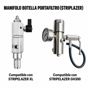 Manifold Botella Portafiltro Profesional para Stripelazer